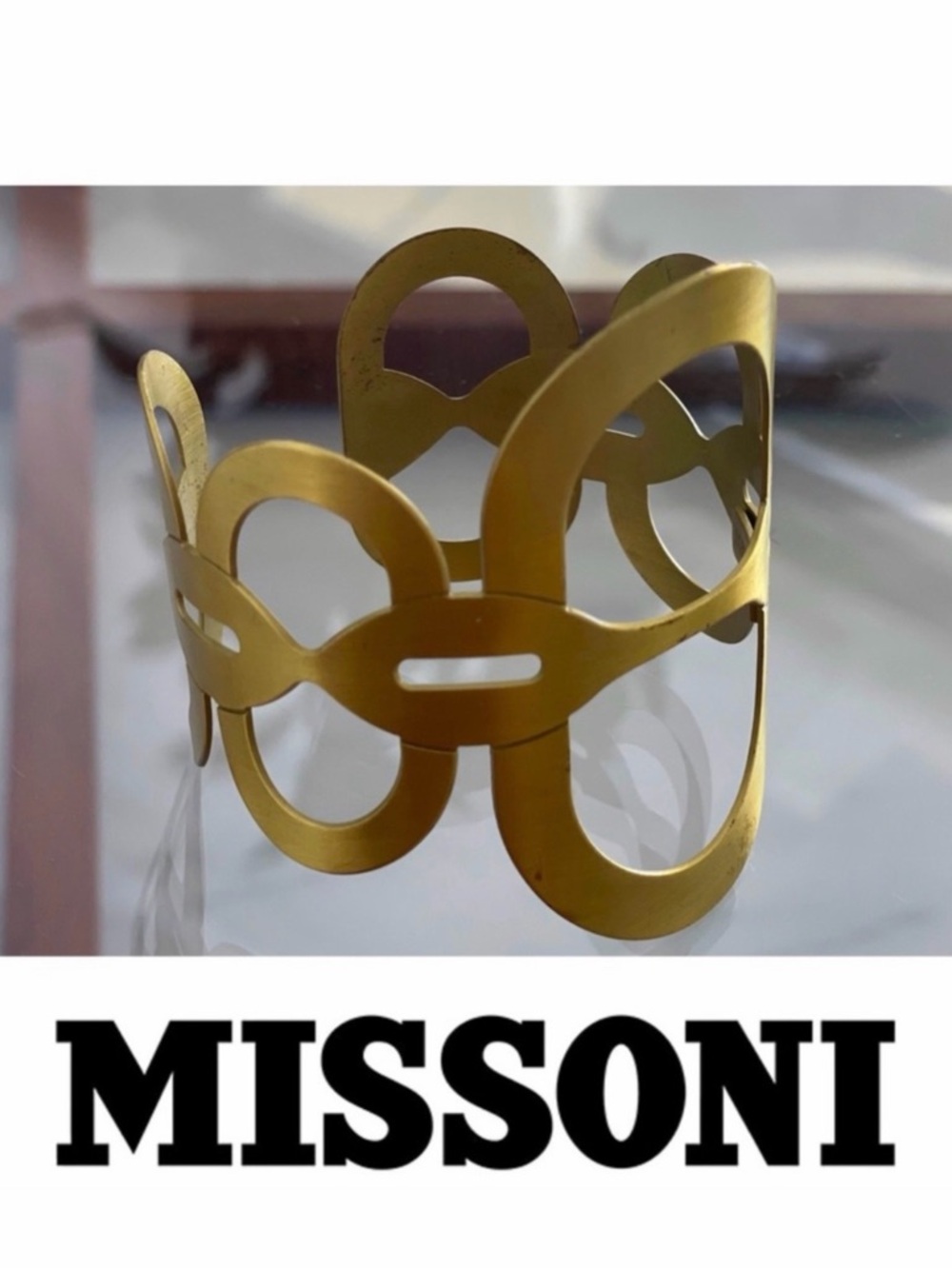 Missoni Gold  / Brass Cuff Bracelet - Vintage